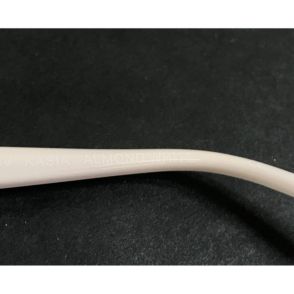BCBGMAXAZRIA Eyeglasses Frames KASIA ALMOND WHITE Cat Eye Crystals 52-16-135